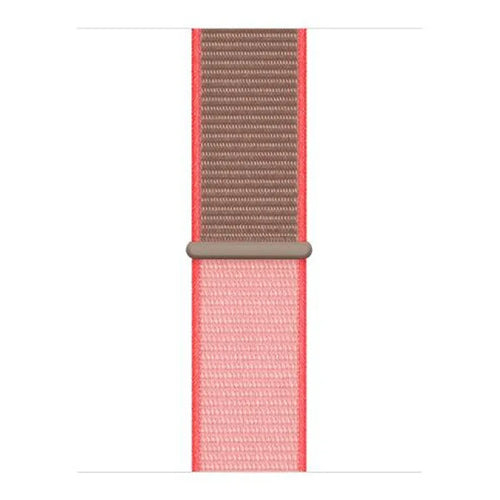 Nylon Strap, neon pink, laid flat, joined, direct top view