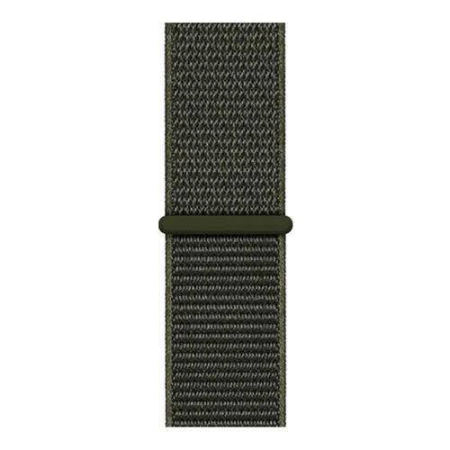 Nylon Strap, olive green, laid flat, joined, direct top view