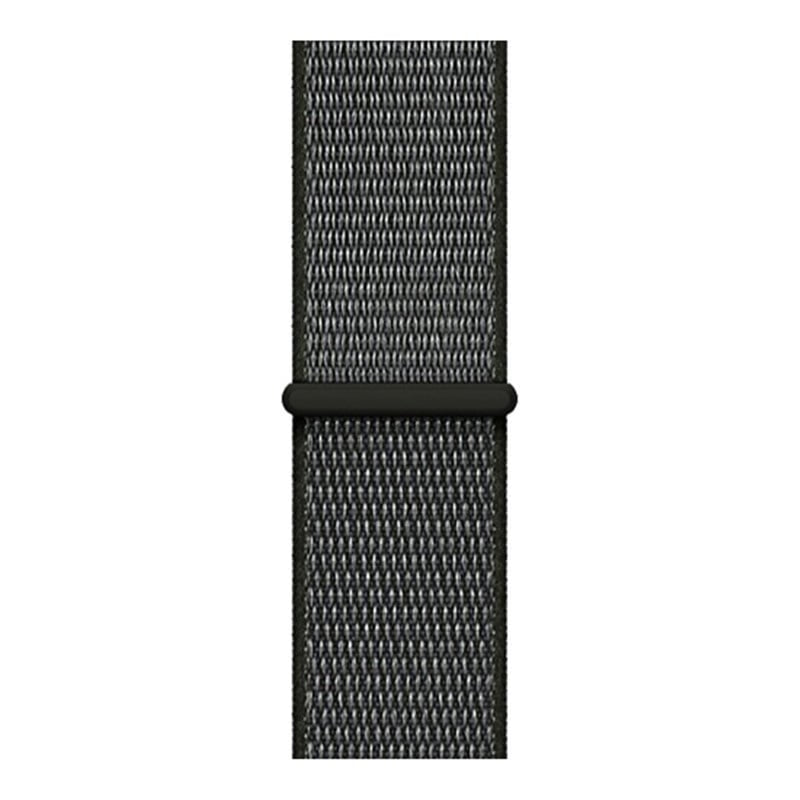 Nylon Strap, green, laid flat, joined, direct top view