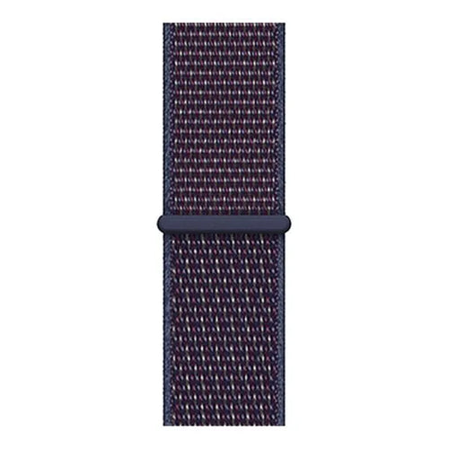 Nylon Strap, indigo, laid flat, joined, direct top view