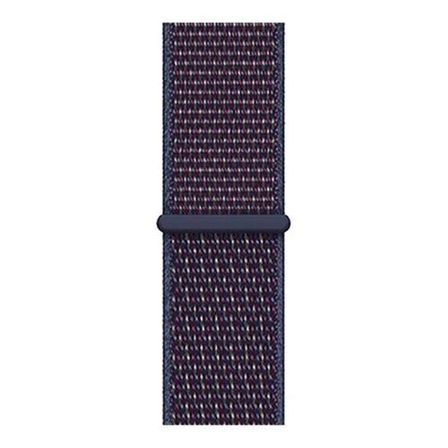 Nylon Strap, indigo, laid flat, joined, direct top view