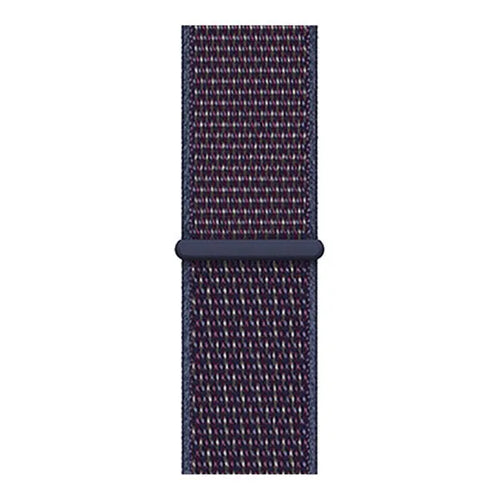 Nylon Strap, indigo, laid flat, joined, direct top view