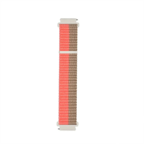 Nylon Strap, pink pomelo, laid flat, joined, direct top view