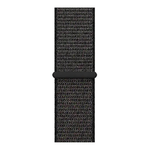 Nylon Strap, black, laid flat, joined, direct top view