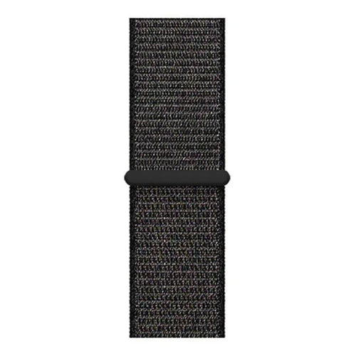 Nylon Strap, black, laid flat, joined, direct top view