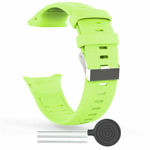 Silicone Strap, light green, laid flat, joined, direct top view