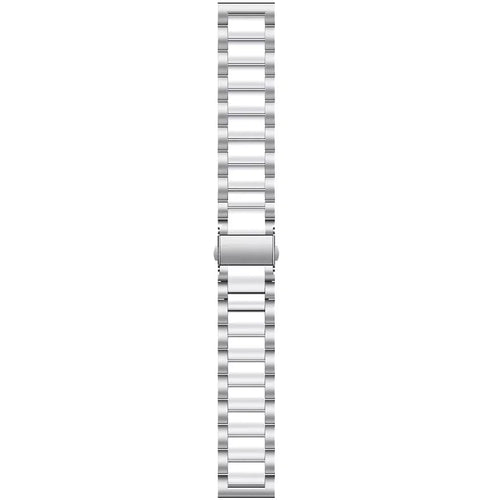 Amazfit Bip 3 (Pro) Steel Strap (Silver/White)