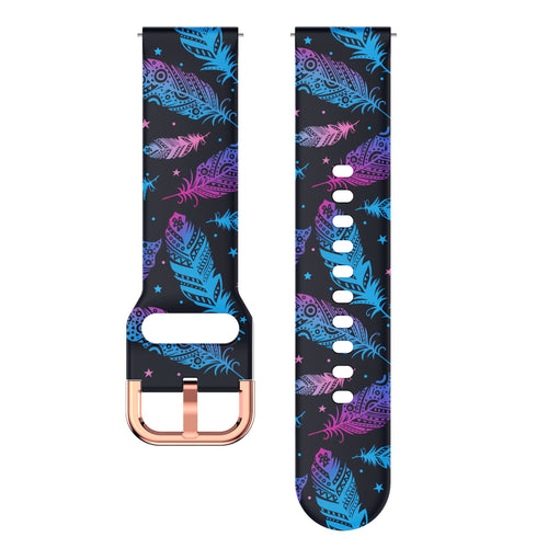 Print Silicone Strap, laid flat, joined, direct top view