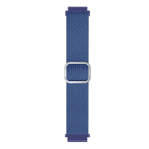 Nylon Adjustable Braided Strap, blue, laid flat, joined, direct top view