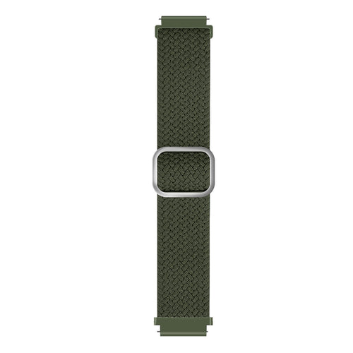 Nylon Adjustable Braided Strap, green, laid flat, joined, direct top view