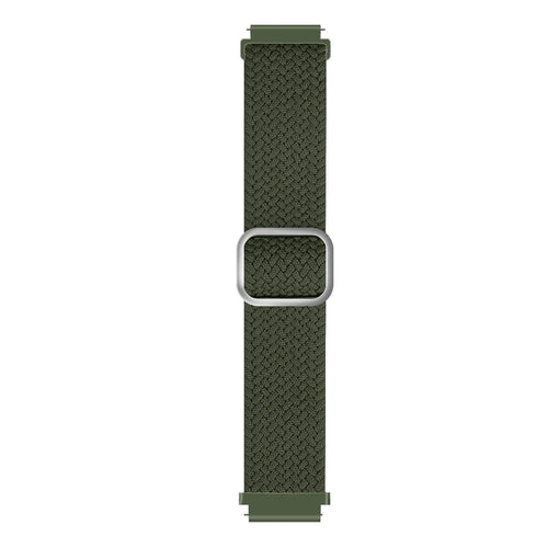 Nylon Adjustable Braided Strap, green, laid flat, joined, direct top view