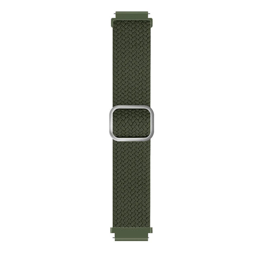 Nylon Adjustable Braided Strap, green, laid flat, joined, direct top view