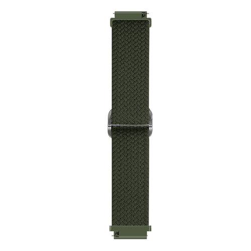 Nylon Adjustable Braided Strap, green, laid flat, joined, direct top view