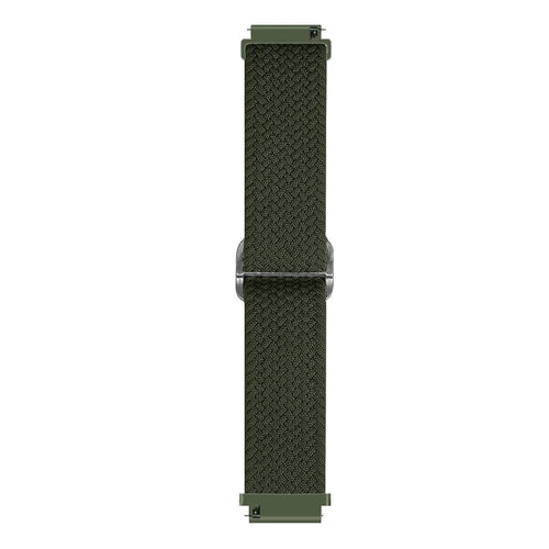 Nylon Adjustable Braided Strap, green, laid flat, joined, direct top view
