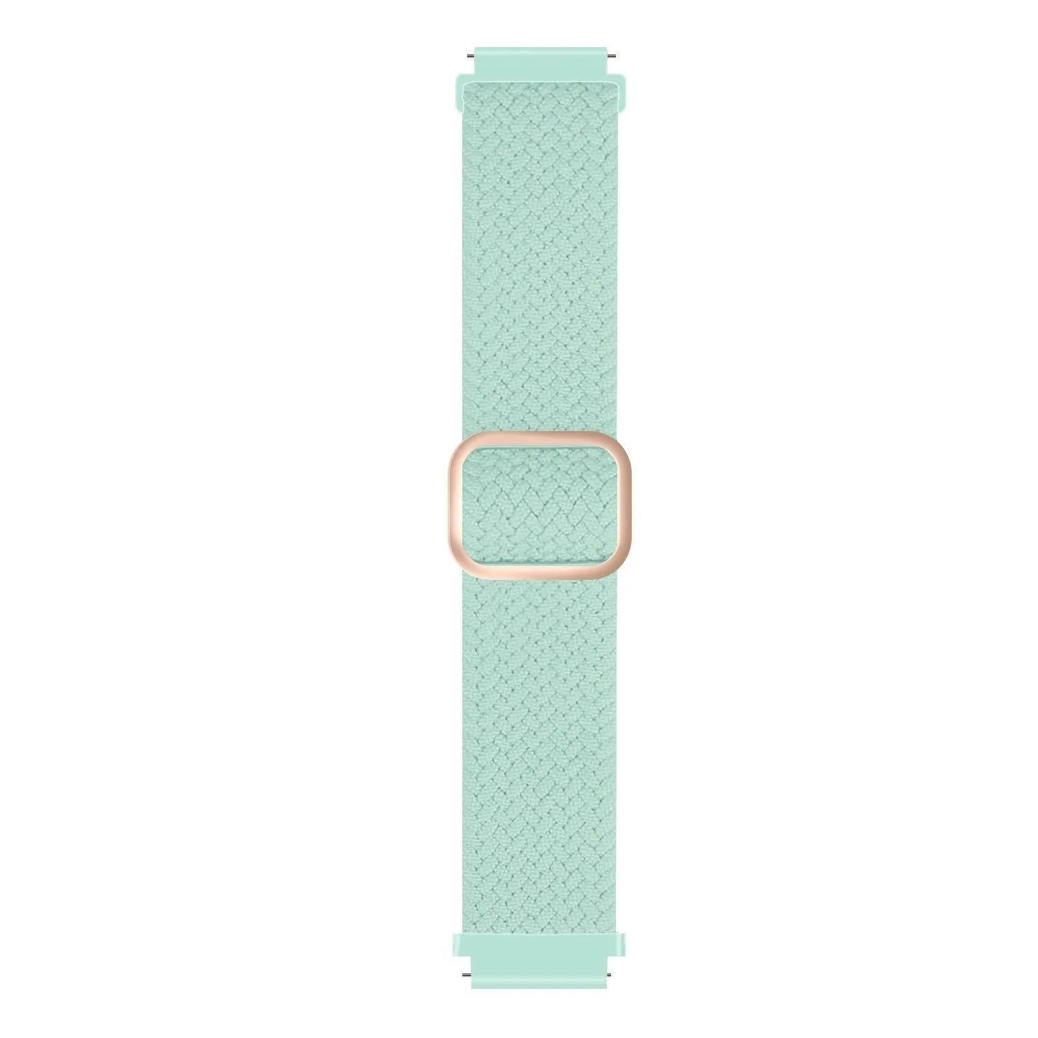 Nylon Adjustable Braided Strap, turquoise, laid flat, joined, direct top view