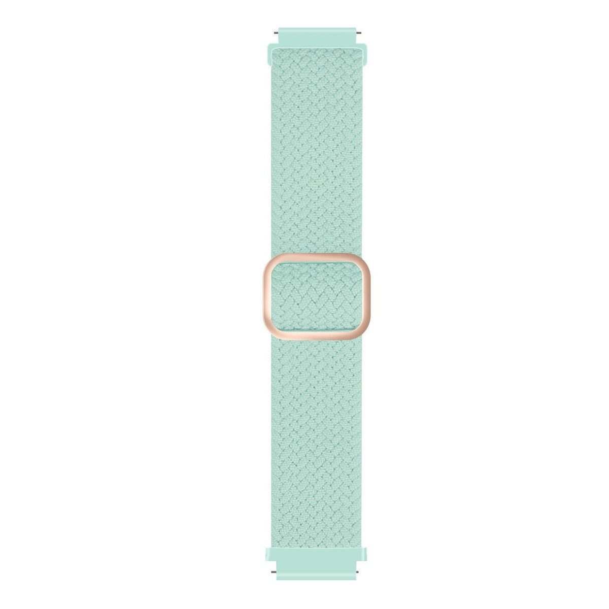 Nylon Adjustable Braided Strap, turquoise, laid flat, joined, direct top view