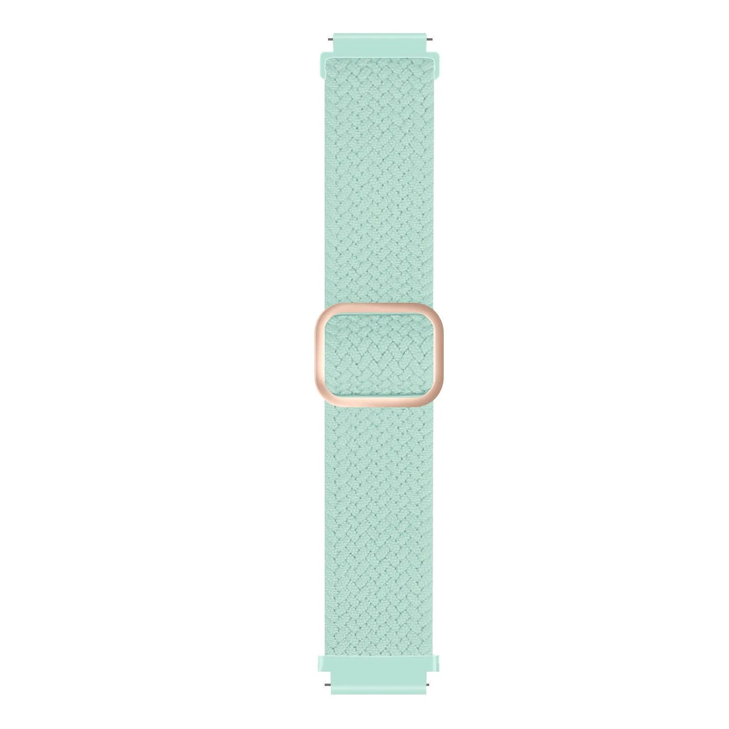 Nylon Adjustable Braided Strap, turquoise, laid flat, joined, direct top view