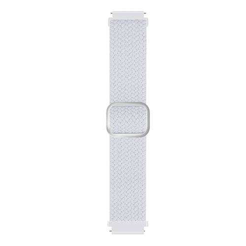 Nylon Adjustable Braided Strap, white, laid flat, joined, direct top view