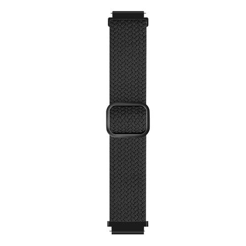 Nylon Adjustable Braided Strap, black, laid flat, joined, direct top view