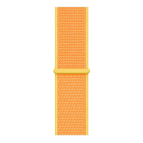 Nylon Strap, light yellow, laid flat, joined, direct top view