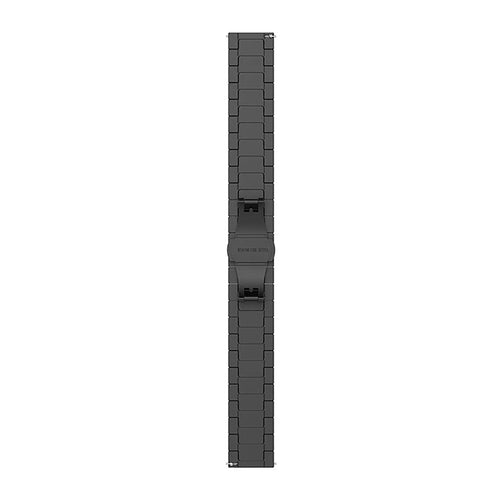 Metal Strap, black, laid flat, joined, direct top view