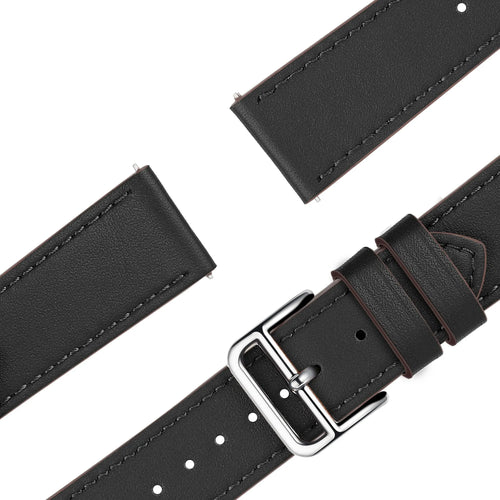 Leather Strap 'Deluxe', laid flat, separate parts, top and underside view