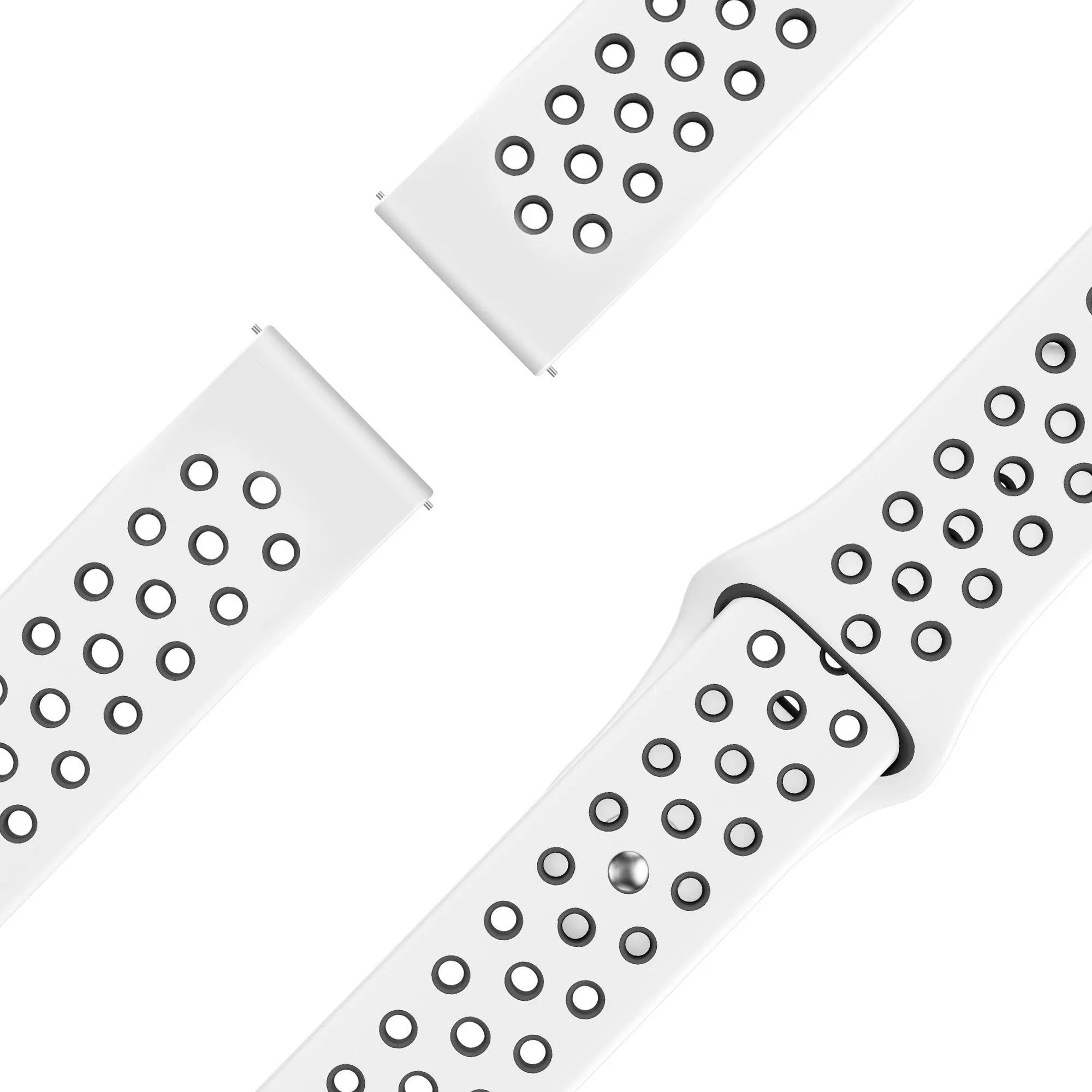 Bandz Coros Apex 42mm Sport Strap 'Deluxe' (White/Black)