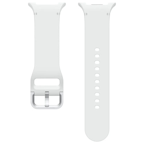 Silicone Sport Strap, laid flat, separate parts, top and underside view