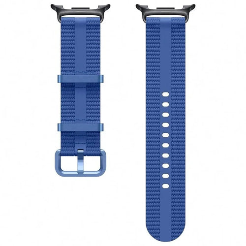 Nylon Fabric Strap, laid flat, separate parts, top and underside view