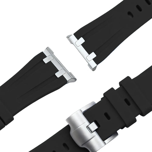 Bandz Samsung Galaxy Watch 8 Classic Silicone Strap 'Luxe Liquid' (Black)