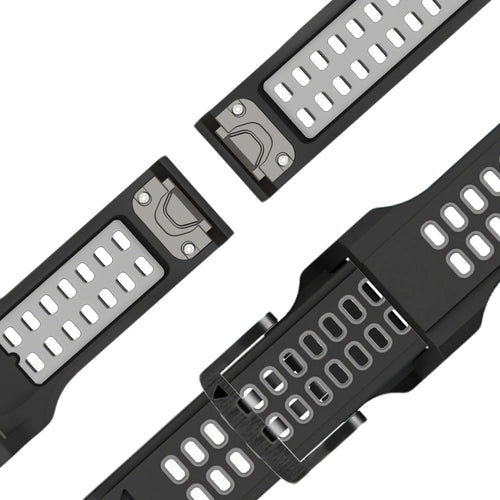 Bandz Garmin Forerunner 745 Buckled Sport Strap (Black/Grey)