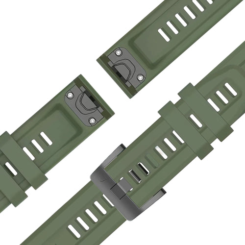 Bandz Garmin Fenix 8 - 43mm Silicone Strap 'Classic' (Green)