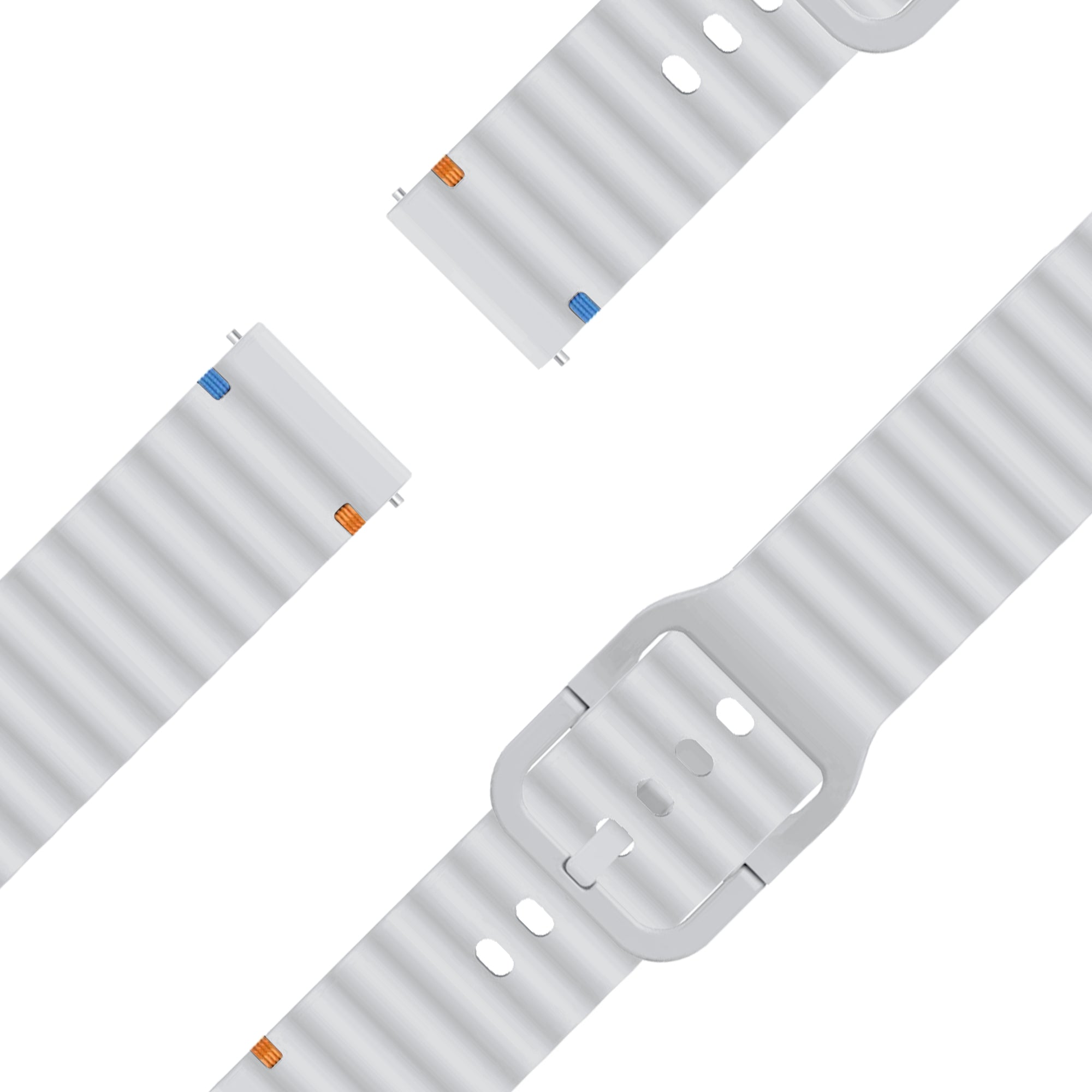 Bandz Garmin Bounce 2 Silicone Strap 'Wave' (Light Grey)