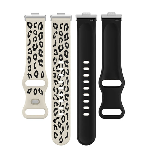 Huawei Watch Fit 4 Silicone Leopard Strap (Starlight/Black)