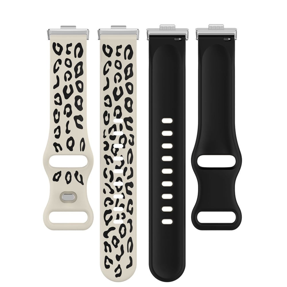Huawei Watch Fit 4 Silicone Leopard Strap (Starlight/Black)