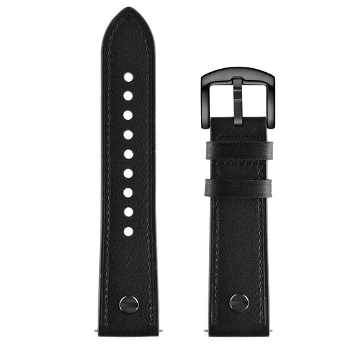 Leather Strap with Screw, laid flat, separate parts, top and underside view