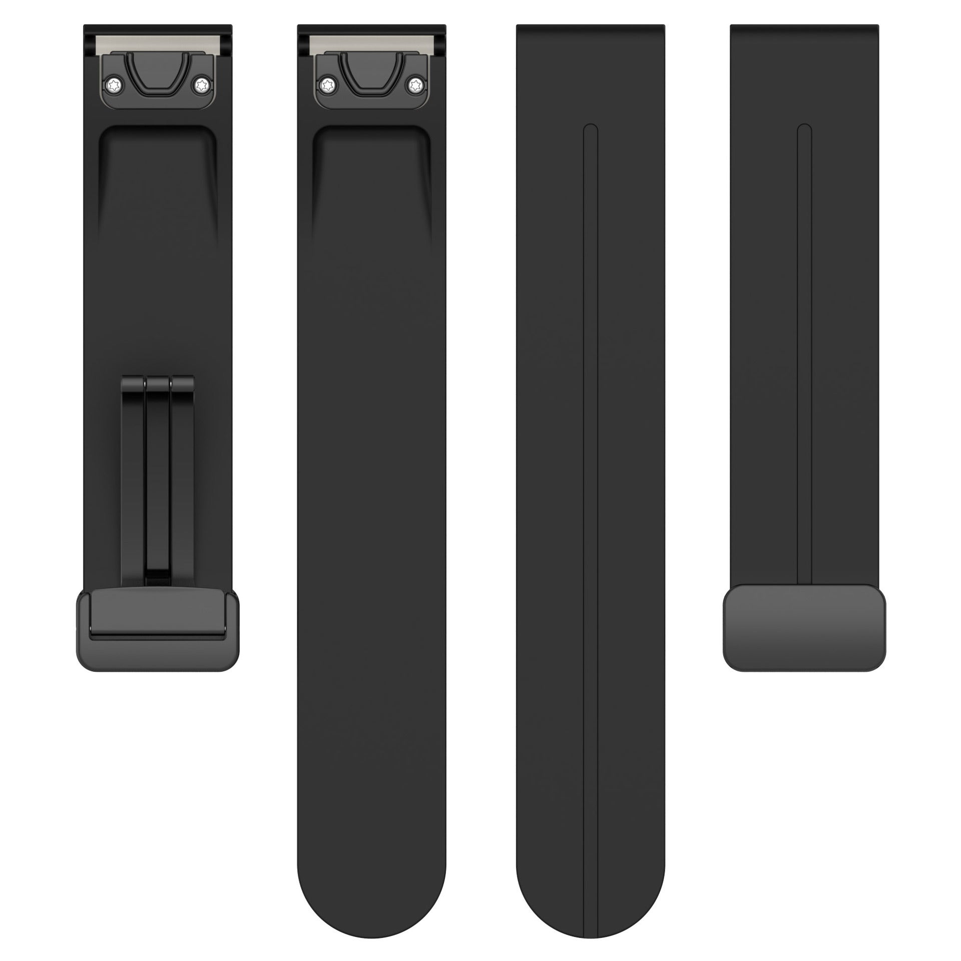 Garmin Fenix 6x D-Buckle Silicone Strap (Black)