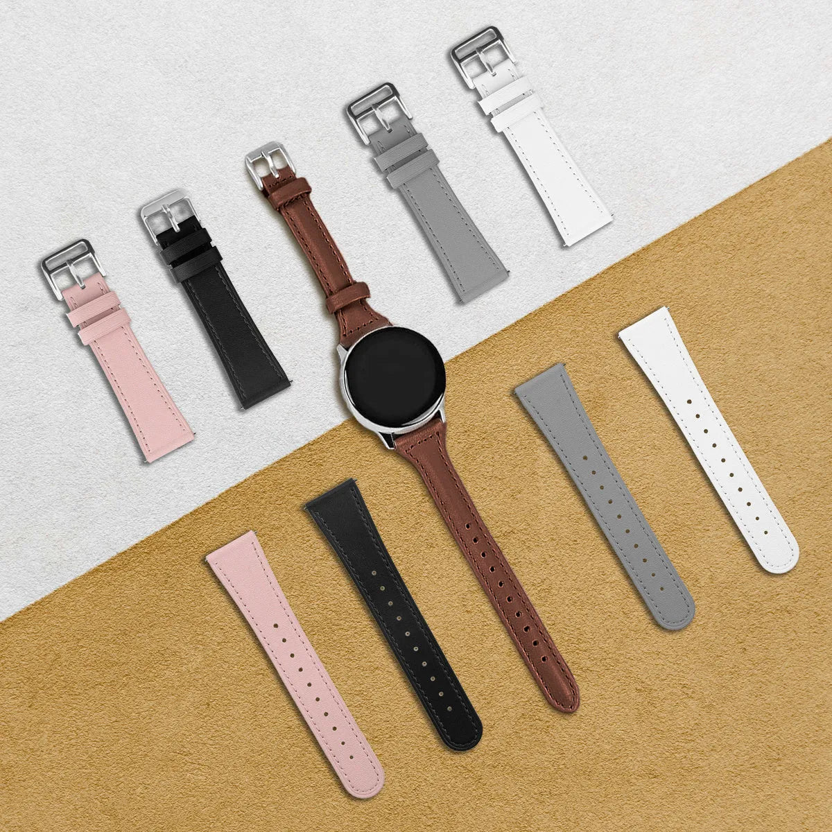 Coros Pace 3 Modern Leather Strap (Grey)