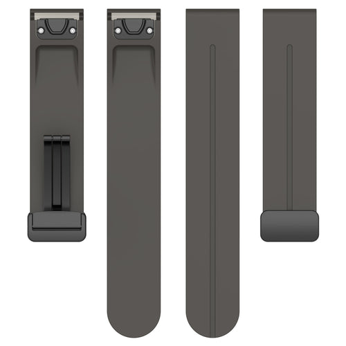 Garmin Tactix 8 - 51mm D-Buckle Silicone Strap (Dark Grey)