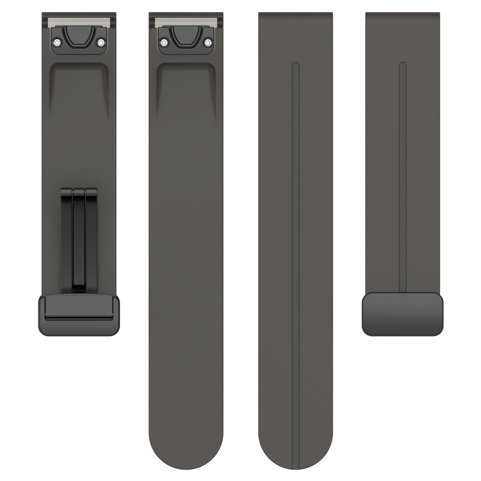 Garmin Approach S70 - 47mm D-Buckle Silicone Strap (Dark Grey)