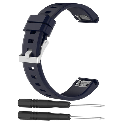 Garmin Descent Mk2S Glossy Silicone Strap (Dark Blue)
