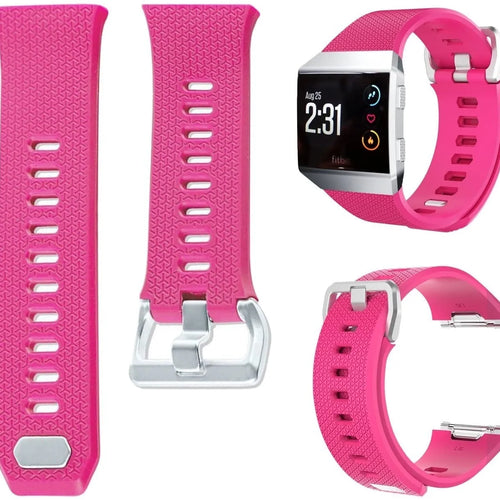 Silicone Strap, laid flat, separate parts, top and underside view