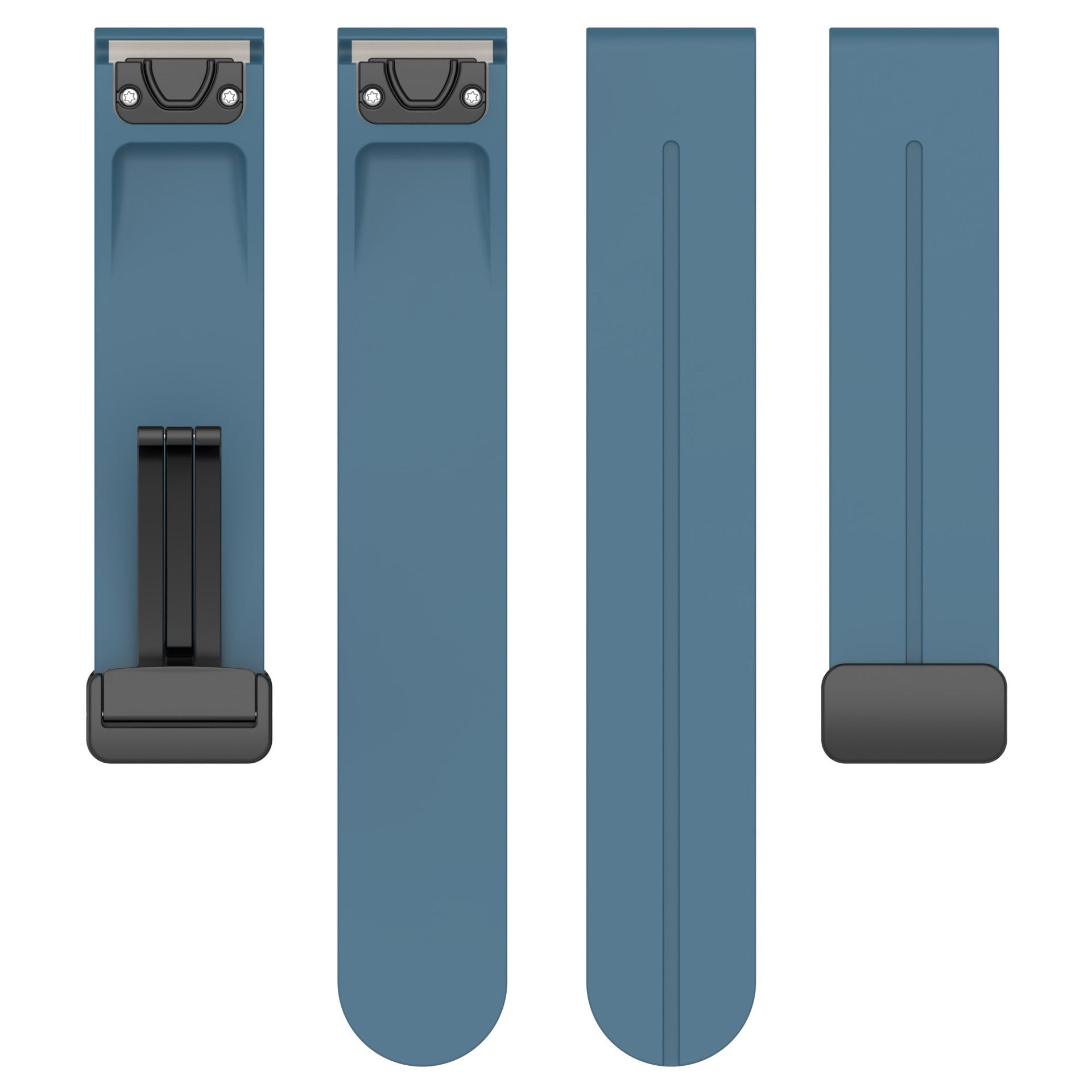 Garmin Instinct E - 45mm D-Buckle Silicone Strap (Grey-Blue)