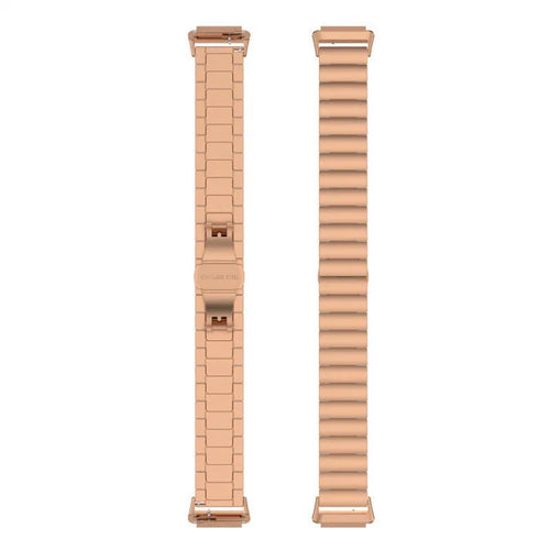 Metal Strap, laid flat, separate parts, top and underside view