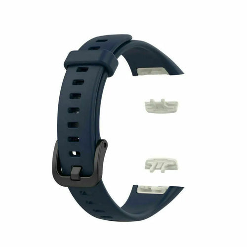 Silicone Strap, laid flat, separate parts, top and underside view