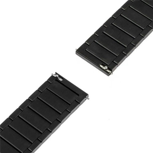 Metal Strap, laid flat, separate parts, top and underside view