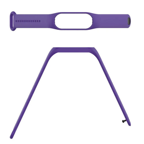 Silicone Strap, laid flat, separate parts, top and underside view