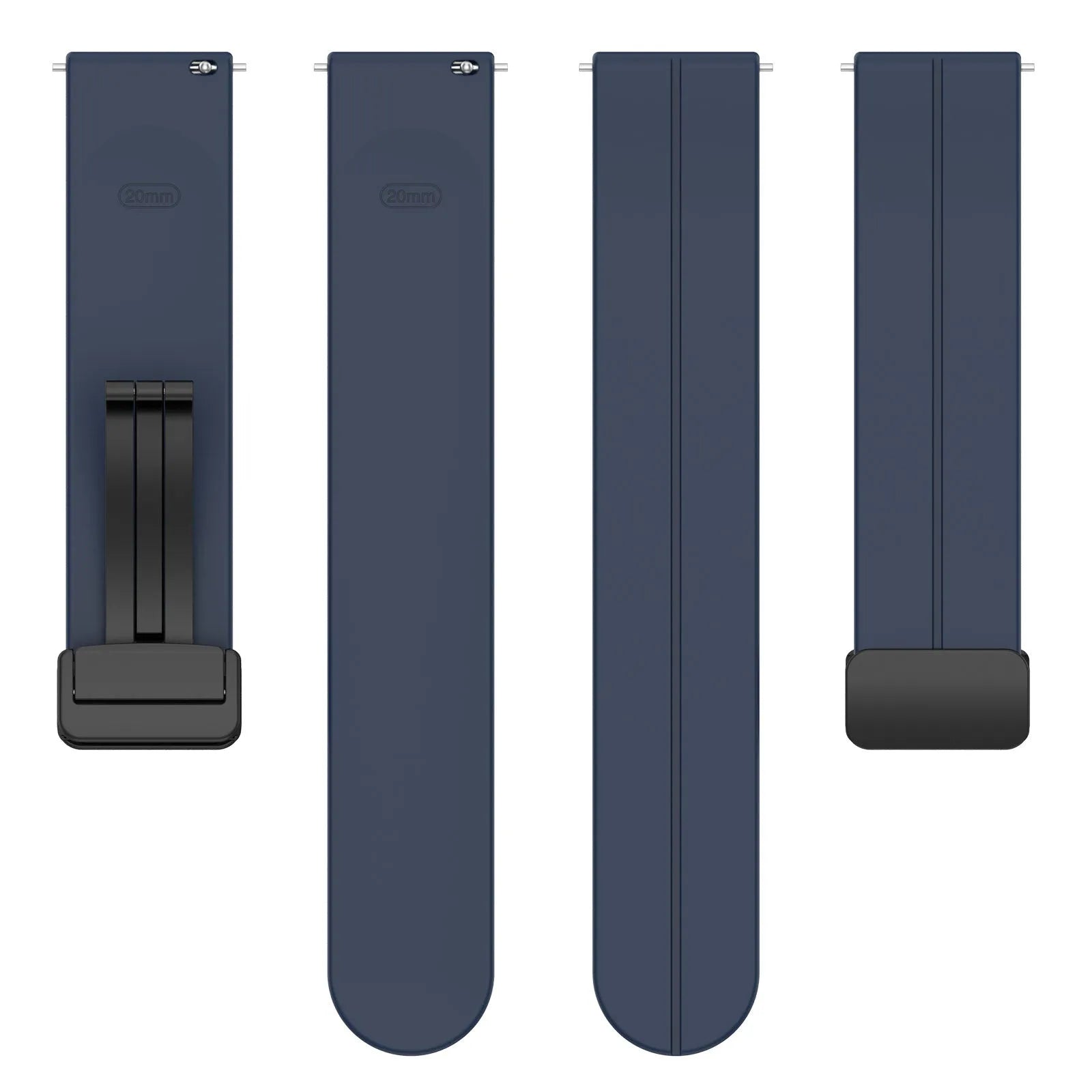 Coros Pace 2 D-Buckle Silicone Strap (Dark Blue)