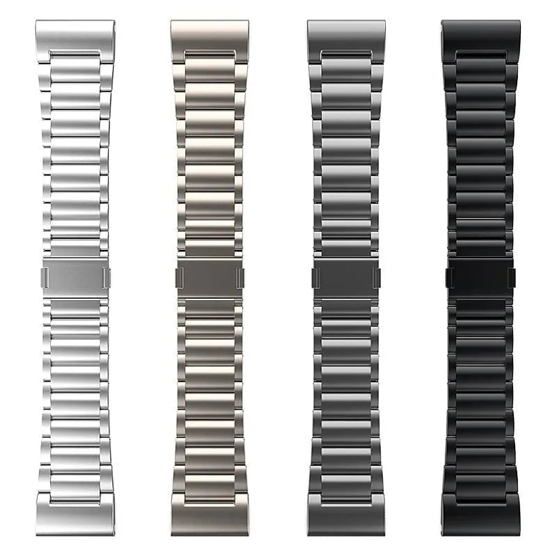 Magnetic Titanium Strap, laid flat, separate parts, top and underside view