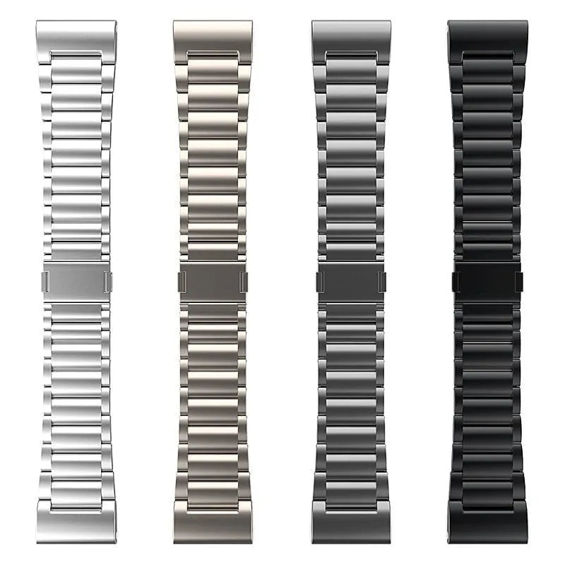 Magnetic Titanium Strap, laid flat, separate parts, top and underside view